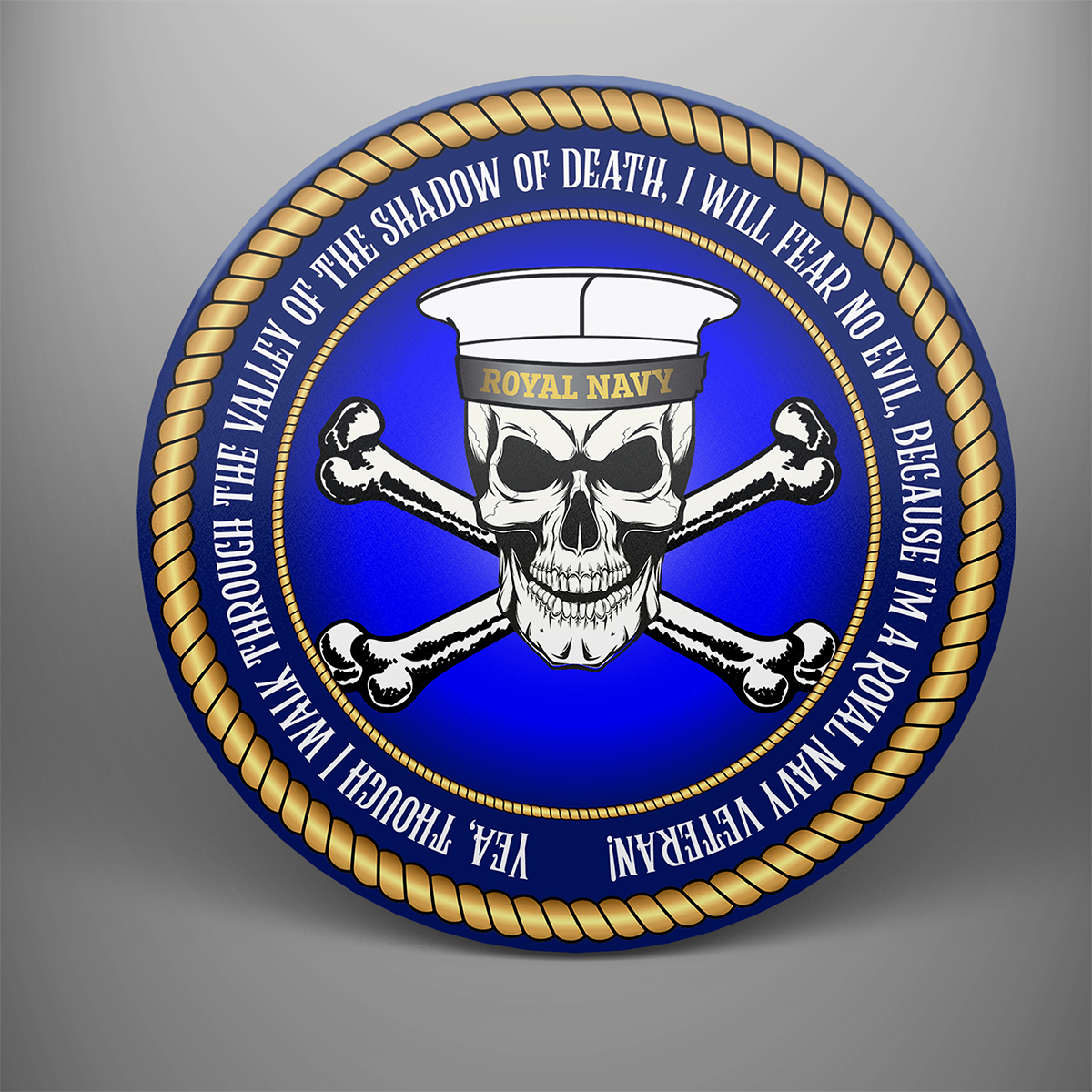 Royal Navy Veteran 'Valley of Death', frosted tempered glass single coaster