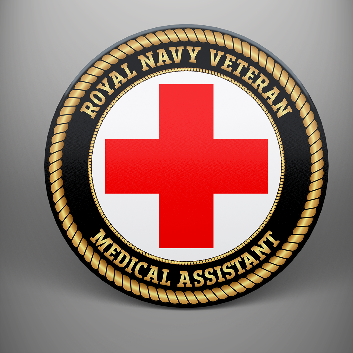 Royal Navy Veteran 'Medical Assistant', frosted tempered glass single coaster