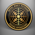Royal Navy Veteran 'Radar Operations', frosted tempered glass single coaster