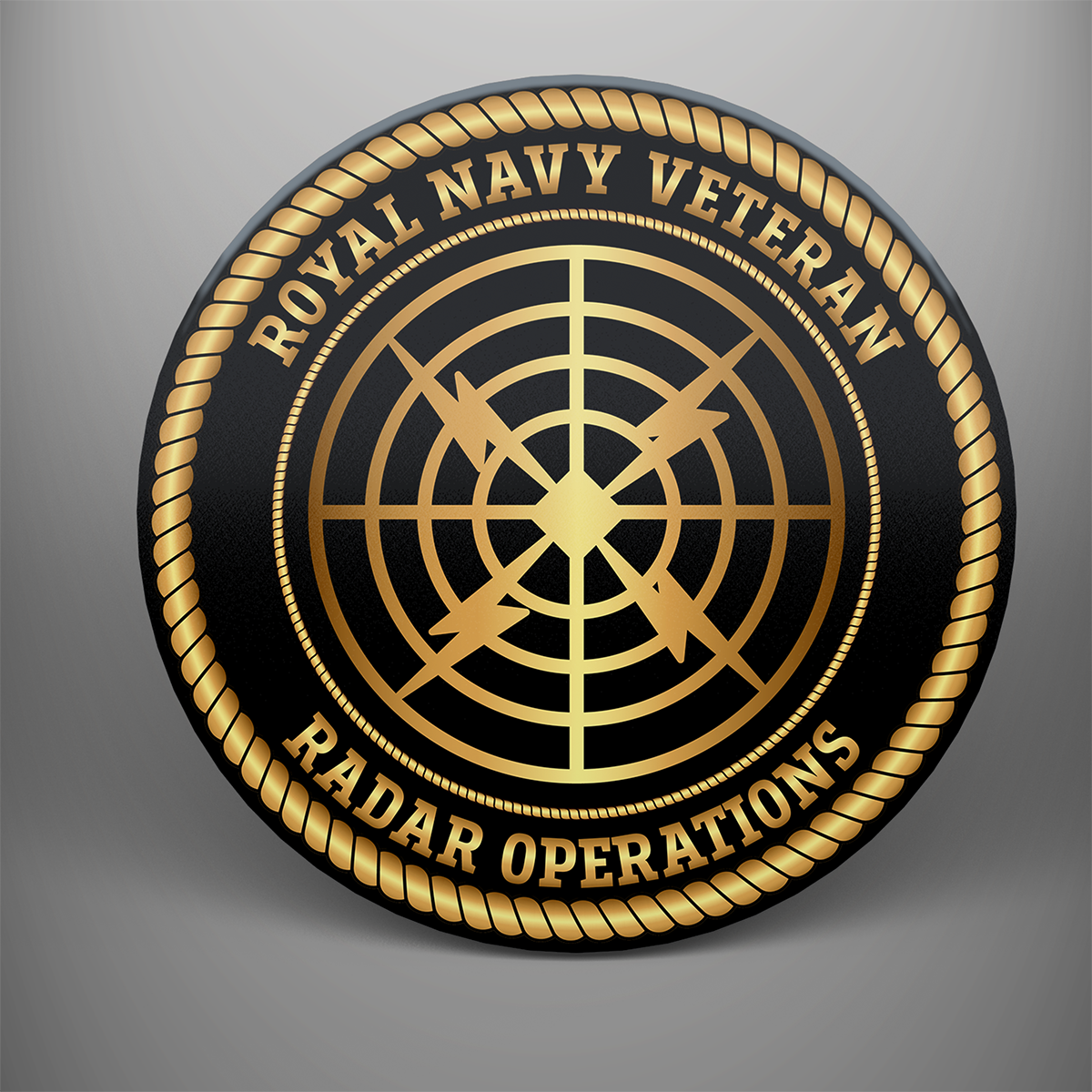 Royal Navy Veteran 'Radar Operations', frosted tempered glass single coaster