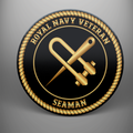 Royal Navy Veteran 'Seaman', frosted tempered glass single coaster