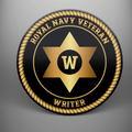 Royal Navy Veteran 'Writer', frosted tempered glass single coaster