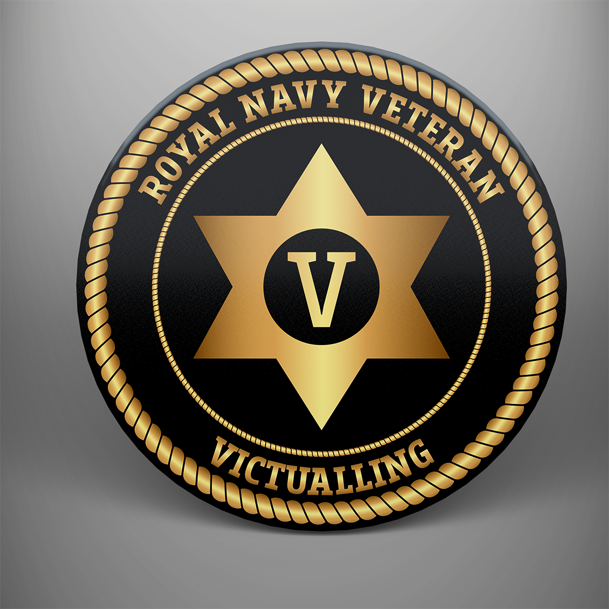 Royal Navy Veteran 'Victualling', frosted tempered glass single coaster
