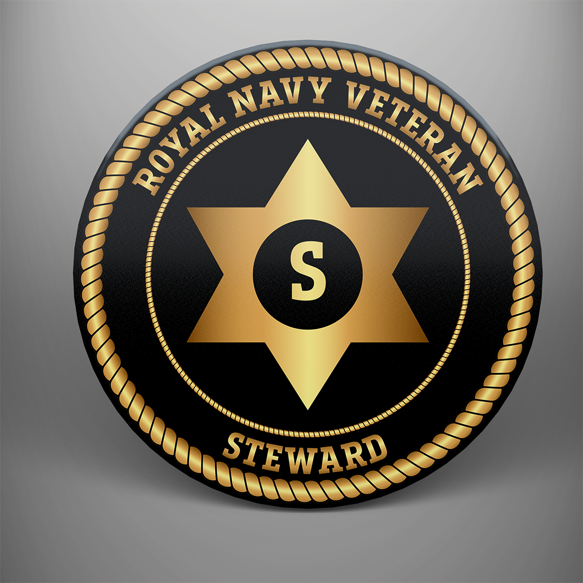 Royal Navy Veteran 'Steward', frosted tempered glass single coaster