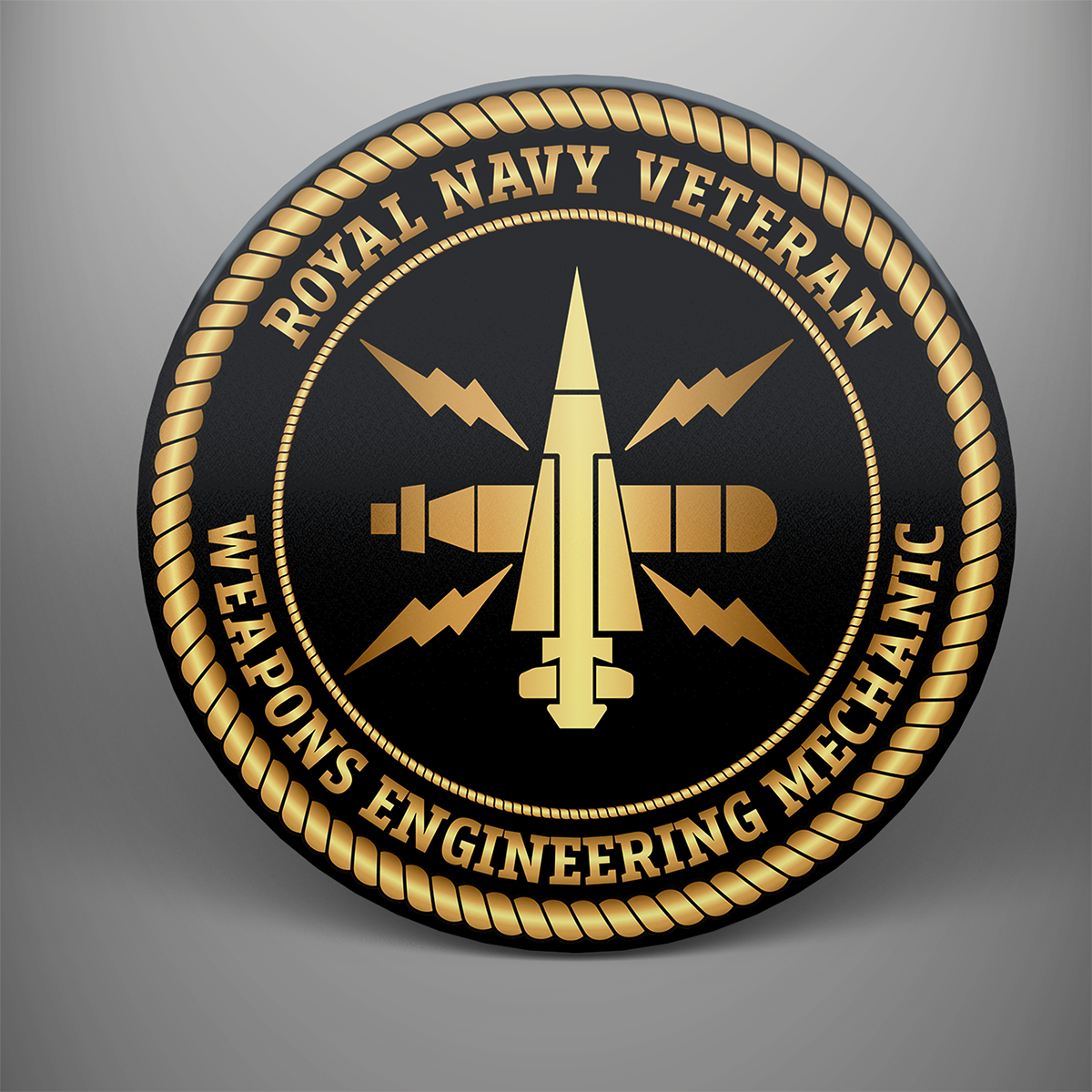 Royal Navy Veteran 'Weapons Engineering Mechanic', frosted tempered glass single coaster