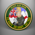 Fleet Air Arm 'Fly Navy, Dig Army, Eat Crab', frosted tempered glass single coaster