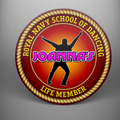 Joannas 'Royal Navy School of Dancing', frosted tempered glass single coaster