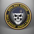 Royal Navy Veteran 'Once a Matelot - Always a Matelot', frosted tempered glass single coaster
