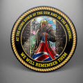 Remembrance 'We Will Remember Them', frosted tempered glass single coaster
