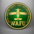 Fleet Air Arm 'WAFU', frosted tempered glass single coaster