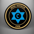 Women's Royal Naval Service Veteran 'Cook', frosted tempered glass single coaster