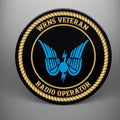Women's Royal Naval Service Veteran 'Radio Operator', frosted tempered glass single coaster