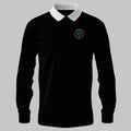 WRNS Cook Branch Badge rugby shirt in black — front view