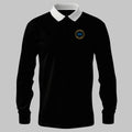 WRNS Dental Hygienist Branch Badge rugby shirt in black — front view