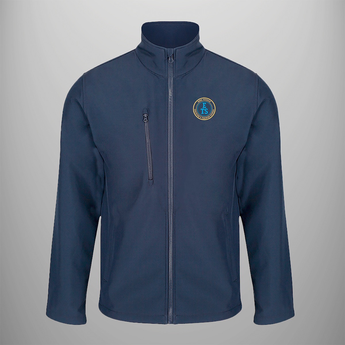 WRNS Education & Training Support veteran soft shell jacket in navy blue