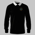 WRNS Physical Training Instructor Branch Badge rugby shirt in black — front view