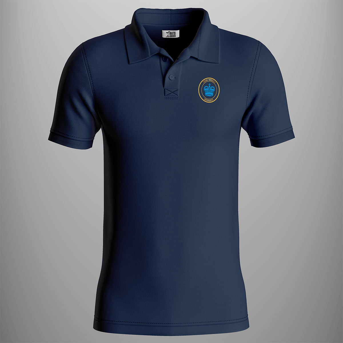 Women's Royal Naval Service Veteran 'Regulator' Polo Shirt in navy blue — front view