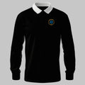 WRNS Steward Branch Badge rugby shirt in black — front view