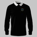 WRNS Weapons Analyst Branch Badge rugby shirt in black — front view