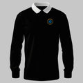 WRNS Writer Branch Badge rugby shirt in black — front view