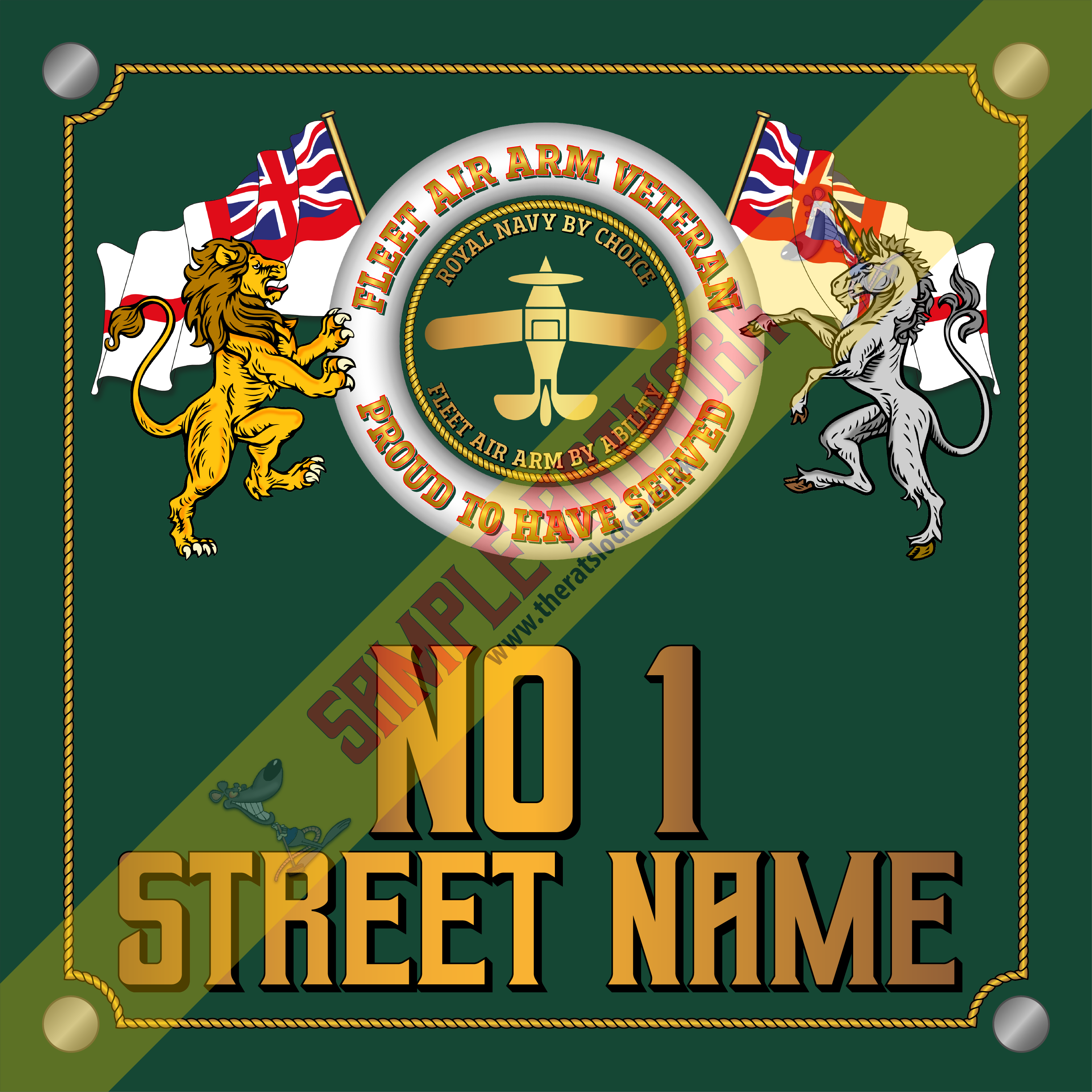 Fleet Air Arm Veteran Proud to Have Served personalised acrylic house sign