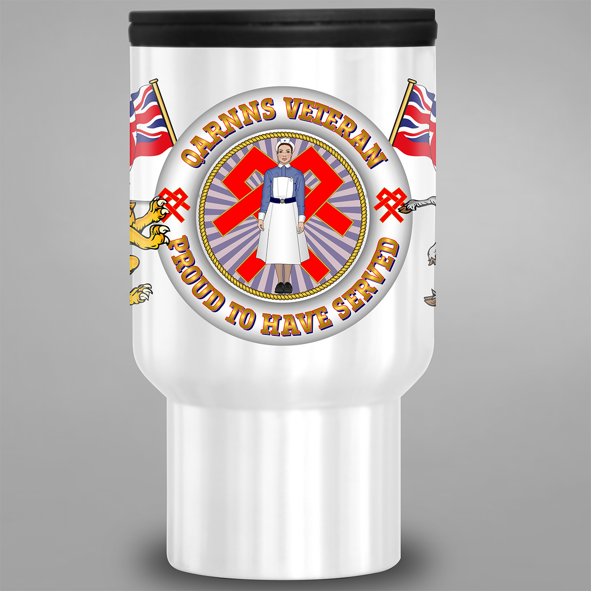 QARNNS Veteran Proud to Have Served travel mug front view