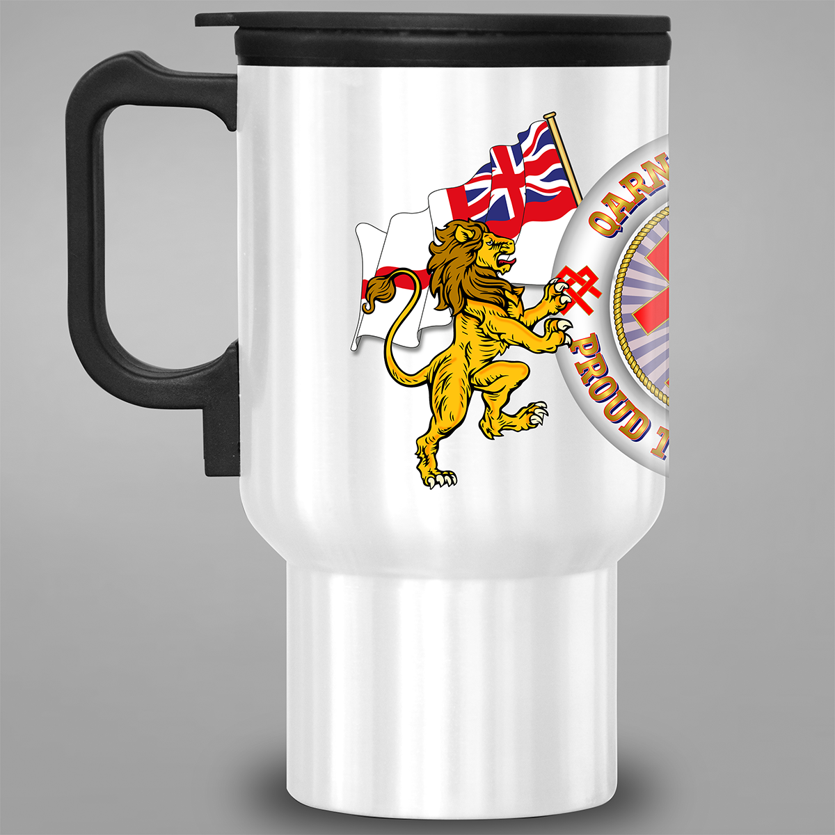 QARNNS Veteran Proud to Have Served travel mug left view