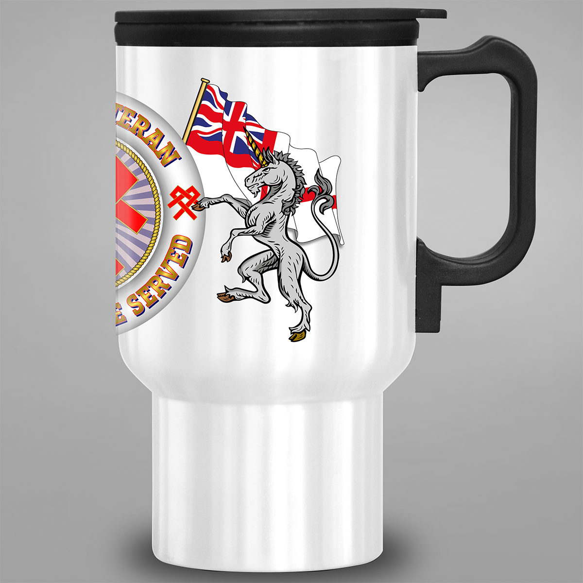 QARNNS Veteran Proud to Have Served travel mug right view