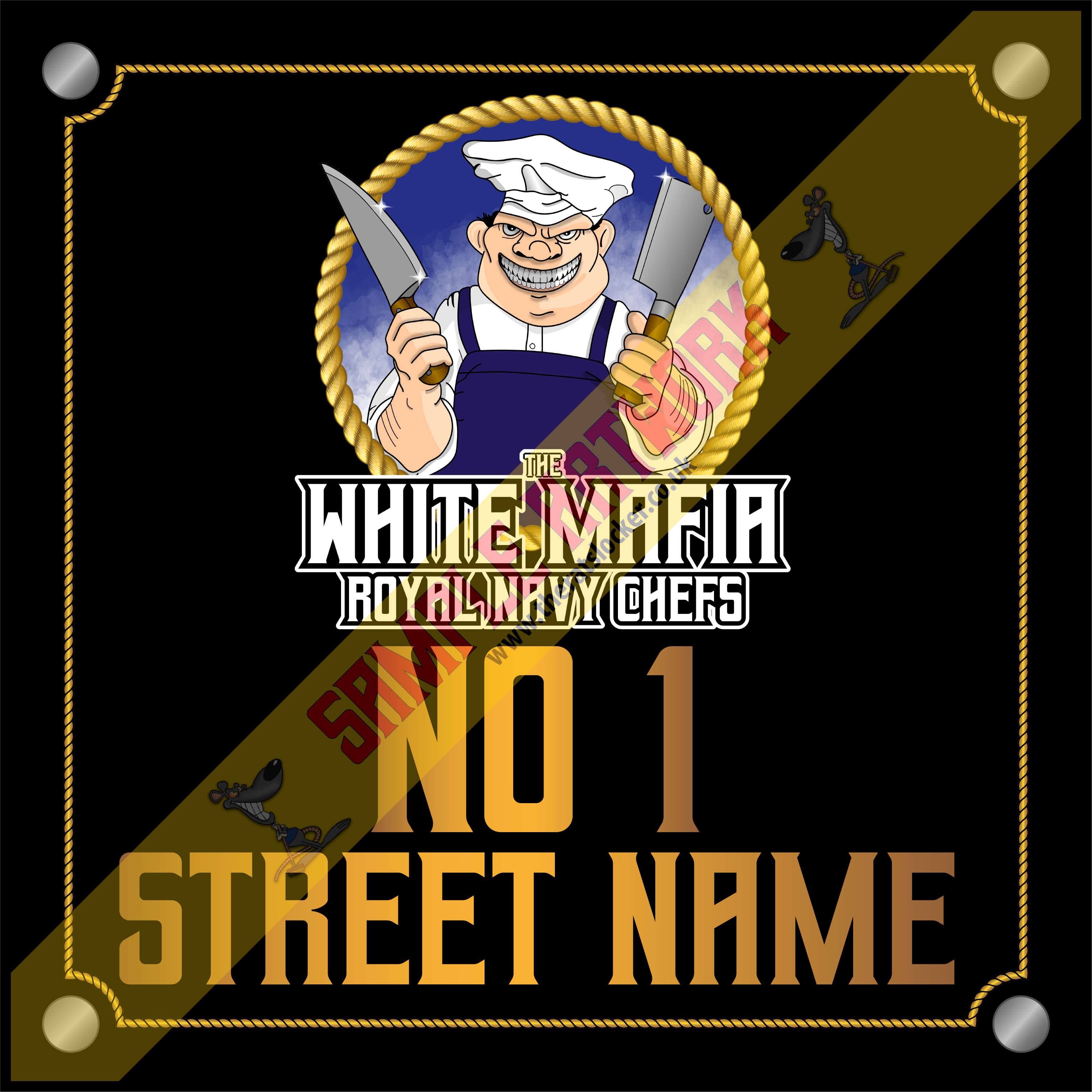 White Mafia - Personalised House Sign